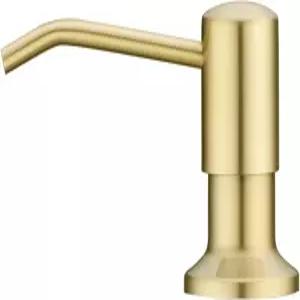 주방 싱크대용 긴 스파우트가 있는 빌트인 비누 디스펜서 브러시드 샴페인 골드 17온스 대용량 병이