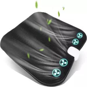 냉각 카시트 쿠션 팬 4개 와이어 덜 속도 조절 가능 카 홈 오피스용 USB 충전식 배터리 이상적인 여름