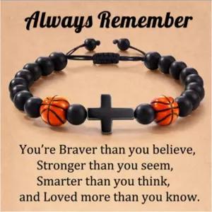 남성 스포츠 팔찌용 비즈 야구 팬 농구 청소년용 스터퍼 비축용