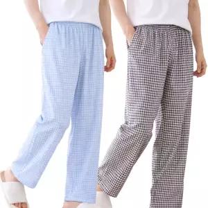 [모든GO]남자 체크 파자마 바지 홈웨어 잠옷바지 밴딩 팬츠 주머니 잠옷