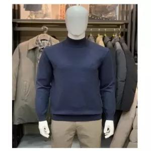 남성 베이직 와플무지 목폴라 니트스웨터 티셔츠 POKR4901_ept