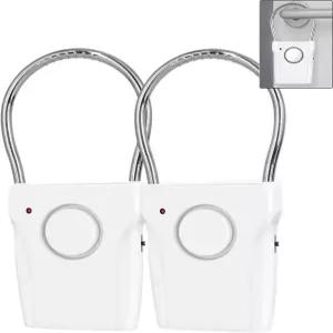 진동으로 120dB 경보가 울린 안스킬로 도어 핸들 경보기 여행 호텔 아파트 홈 시큐리티2팩를 위해 노브나