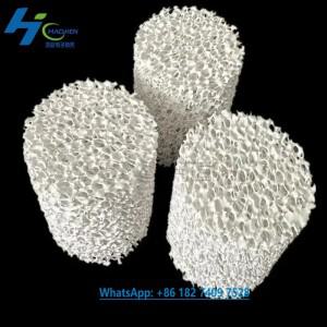 원통형 알루미나 폼 세라믹 30PI 다공성 필터, 고온 저항성