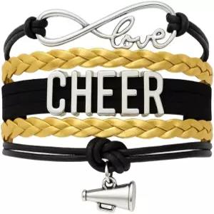 인피니티 컬렉션 - 치어 참 팔찌 러브 조절 가능한 팀 컬러 주얼리 및 액세서리 치어리더 위한 선물