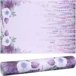 서랍장용 24장 향기 서랍 라이너 15.7 x 22.8 인치 라벤더 용지 비접착 주방 캐비닛 선반 옷장용 꽃무늬