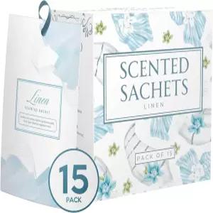 서랍 및 옷장용 프레시 린넨 봉투 15팩 향낭 옷장 라벤더 향기 프레시너