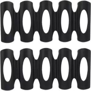 업코치 2팩 스택형 실리콘 냉장고 매트 캔 정리함 및 보관용 와인 병 홀더 맥주 소다 팝 블랙용 미끄럼