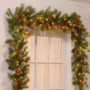 크리스마스 줄 트리 문틀 난간 1.8m 장식 롱 01 가랜드 벽 리스 대형 테이블