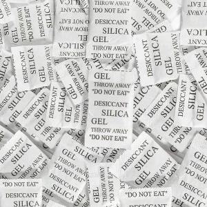 Sukh 100PCS 실리카겔 패킷 보관용 흡습제 방습제 재사용 가능 보석 카메라 옷 책 철제 도구 정밀 기기용
