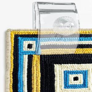 Quiltera 태피스트리 걸이 벽걸이용 퀼트 4개 러그 및 담요용 클립 걸이용 벽 랙 클램프4개 투명