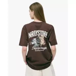 브랜드정품 널디 NDY 네디 스토어 반팔 티셔츠 (화이트차콜브라운) 368828