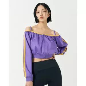 브랜드정품 널디 NDY 우먼스 오프숄더 NY 트랙 탑 퍼플 369394