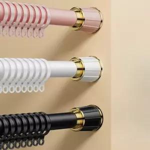 긴 압축봉 무타공 커텐봉 암막 4m 원형 길이조절 신축