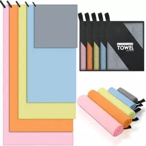 튜돔로 5개 마이크로파이버 짐 타월 여성용 퀵 드라이 캠핑 요가 테니스 러닝 수영 운동용 스웨트 스포츠