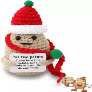 여성을 위한 WENESTR 크리스마스 긍정적인 감자 인형 생일 선물 1PCS 감성 지원 크로셰 재미있는 할로윈