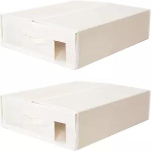 GYASVWU 침대 시트 정리함 린넨 옷장용 접이식 창문이 있는 옷 보관함 수건 담요 베이지 세트 2개