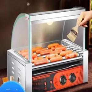 자동 그릴기 소세지 구이 전기 상업용 핫도그 오징어 야시장 핫바기계