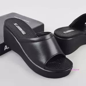 여성용 사무실 슬리퍼 간호사 인창 검정 키높이tuv290