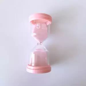 5분 모래시계 파스텔 핑크