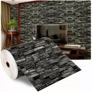 ECYC Ltd 가짜 벽돌 벽지 필 앤 스틱 폼 월 패널 스티커 주방 백스플래시 벽난로 액센트 장식용 3D 스톤