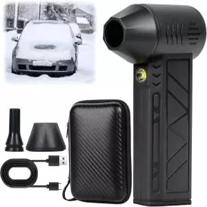 와소복 스노우위즈 터보 송풍기 미니 브리즈 전기 LED 자동차 가정용 키보드 컴퓨터용 손에 들고 있습니다