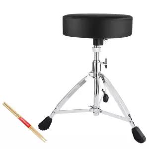 말안장 등받이 의자 조절 공연 큰둥근 드럼  스틱 스툴 쿠션 검은색 싱글