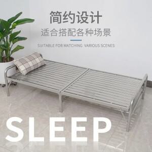 스테인리스 스틸 접이식 침대 시에스타 성인용 가정 사무실 임대 아파트 모던 심플 선반