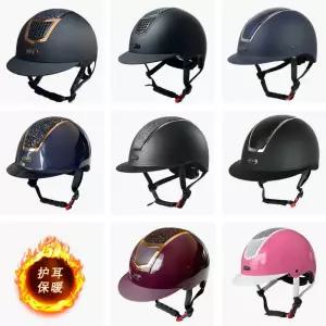 승마 헬멧 보호구 공용 남녀 엣지 경량 다이아몬드 52cm 안전 모자 장비 골드