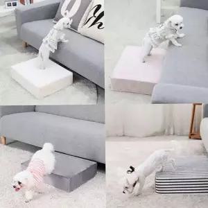 반려동물 강아지 고양이 계단 논슬립 2단 슬라이드 애완동물발판