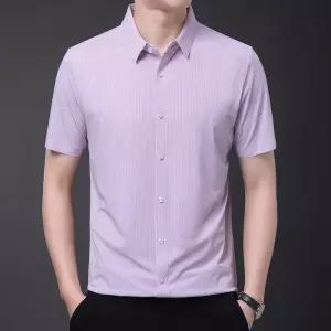 남친 여름 캐주얼 체크 스판 셔츠 데일리룩 스트라이프 반팔 중년 쿨링 인기2