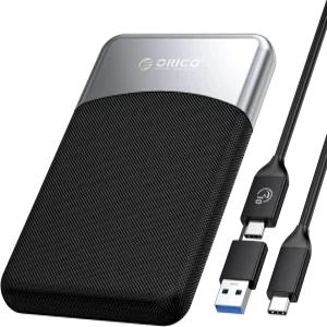 ORICO 128GB 외장 SSD 2-in-1 USB C 케이블 포함 휴대용 솔리드 스테이트 드라이브 3.2 1세대 최대 460MB/s