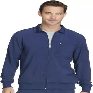 체로키 인피니티 남성 지퍼 앞 워밍업 스크럽 재킷 모던 핏 포켓 5개 립 니트 패널 습기 위킹 - CK305A