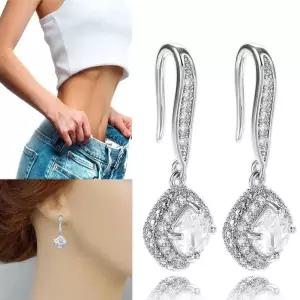 자기 슬리밍 귀걸이 체중 감량 바디 릴랙스 마사지 슬림 귀 스터드 패치 건강 쥬얼리 1 쌍