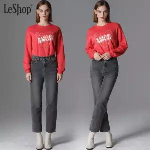 르샵 기모 스트레이트 데님팬츠