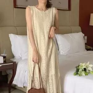 [SBD] 프릴레이스 탱크탑 로맨틱 데일리룩 소매없음미니드레스