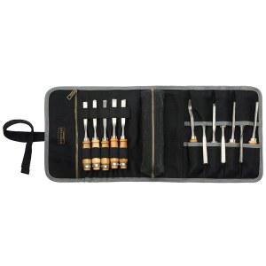 렌치/툴 롤(7개 슬롯), 왁스 처리된 캔버스 롤업백, 작은 분리형 툴 파우치 1개와 지퍼 포켓 1개, 다목적 모터사이클 렌치 롤 정리함/기계/전기 기사용 렌치 롤 정리함