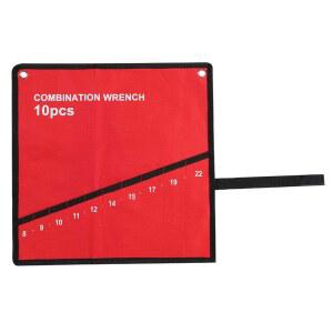 렌치 및 공구 롤백, 10 포켓 캔버스 롤업 파우치 백, 핸디맨 배관공 스패너 플라이어를 위한 공구 정리함 보관함