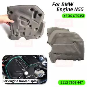 호환   N55 N20 B48 G12 열 차단 코튼 7 시리즈 X5 X6 GT535i 엔진 후드 커버 플레이트 코튼