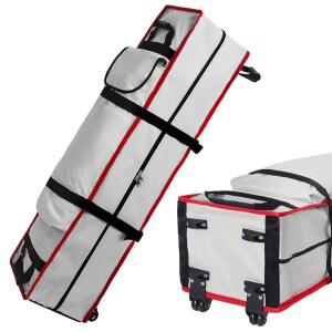 157 5CM 10 휠이 있는 롤러 62인치 원단 캐노피 600D 옥스포드 팝업 손잡이가 그레이 방수 3개의 교체품 텐트