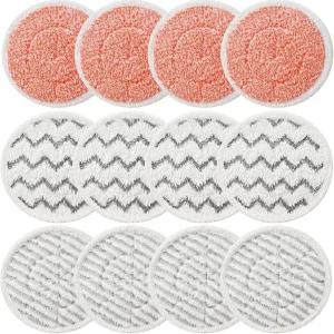 BIHARNT 12팩 S8001 S8201 S8000 S7001 상어용 스팀 및 스크럽 걸레 패드 S7201 S7005 S7000AMZ S7001TGT