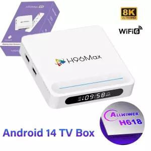 셋톱박스 안드로이드 14 TV 박스 H96max H618 Plus 올위너 HDR 8K Wifi6 BT54 음성 비서 미디어 플레이어