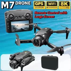 드론 XIAOMI M7 RC 전문가용 HD 항공 촬영 LCD 리모컨 항공기 듀얼 카메라 쿼드콥터