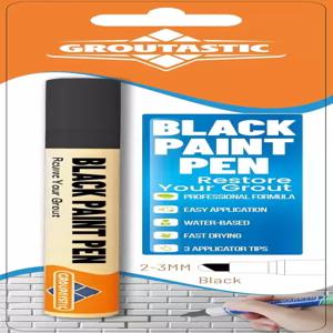 블랙 그라우트 페인트 펜 타일 착색제 및 실러 마커 퀵 드라이 욕실 샤워 주방 이상적임 라인 복원 3개의