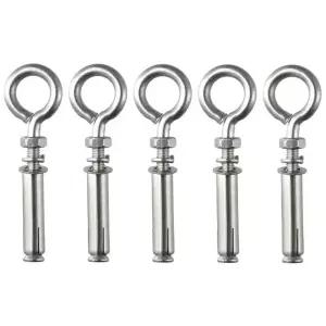 웨지앙카 304 스틸 볼트 실버 M8 x 106mm 아이볼트 벽 콘크리트 벽돌 앵커 5개