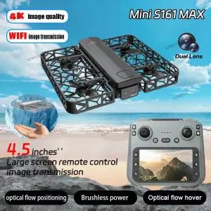 드론 2025 신형 S161mAX 미니 카메라 4K HD 전문가용 듀얼 45인치 화면 UAV 탑재 브러시리스 모터 쿼드콥터