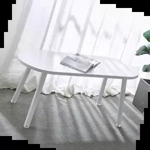 반타원 화이트 입식 테이블용 벤치의자 RO103-091