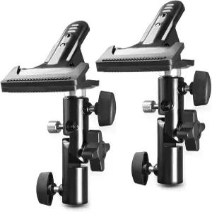 슬로우 돌핀 사진 스튜디오 헤비 듀티 금속 클램프 홀더 5/8 라이트 스탠드 및 우산 반사 PCS