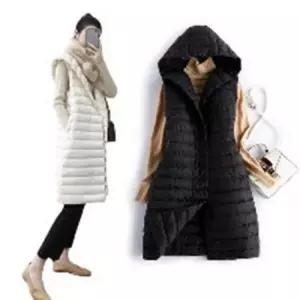 GnJ 덕다운패딩 경량롱패딩 후드조끼 여성경량패딩