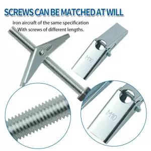 웨지앙카 LUHUICHANG-M4m5m6m8m10 석고 보드 5개 중공 벽 캐비티 스프링 토글 앵커 나사