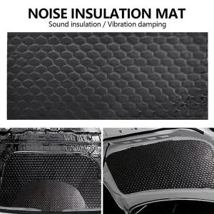 호환  20cmx10cm 자동차 소음 차단 매트 방음 패드 음향 감쇠 열 고무 알루미늄 플레이트 자동차 내부 데칼